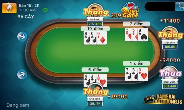 Luật chơi bài 3 cây Ric đơn giản