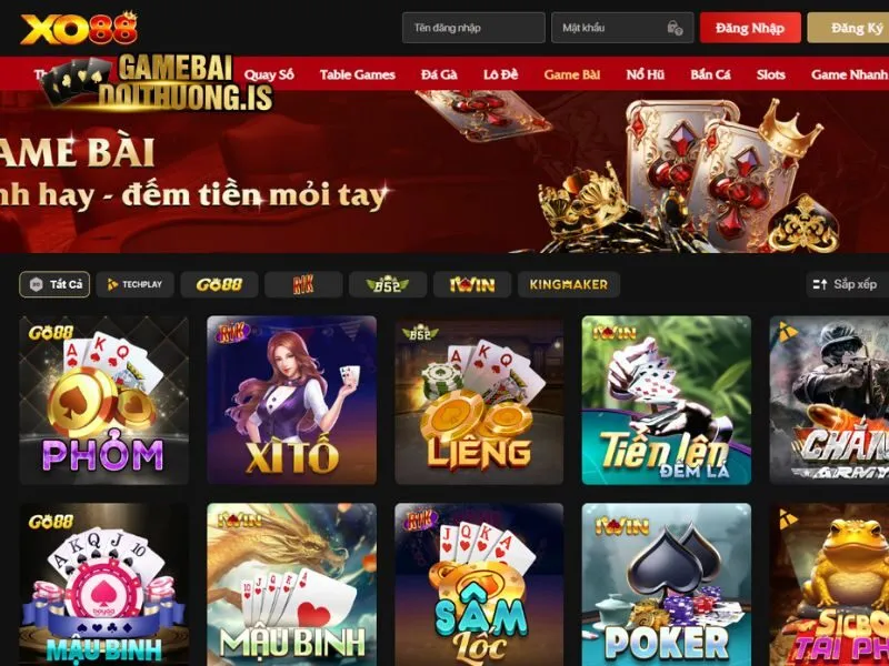 Chơi là thắng với game bài đổi thưởng XO88