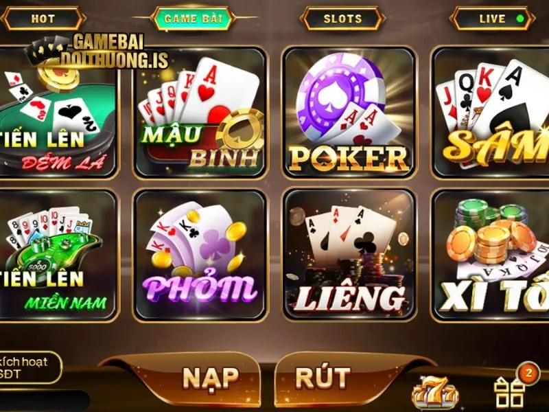 Chọn chơi xì tố tại sảnh chính VIN