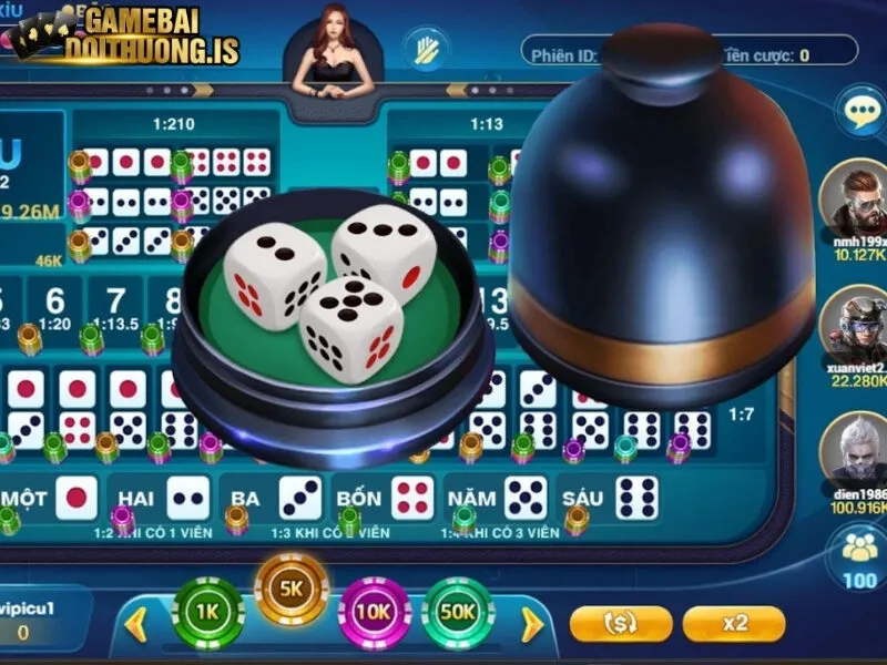 Dụng cụ chơi game bài tài xỉu online 