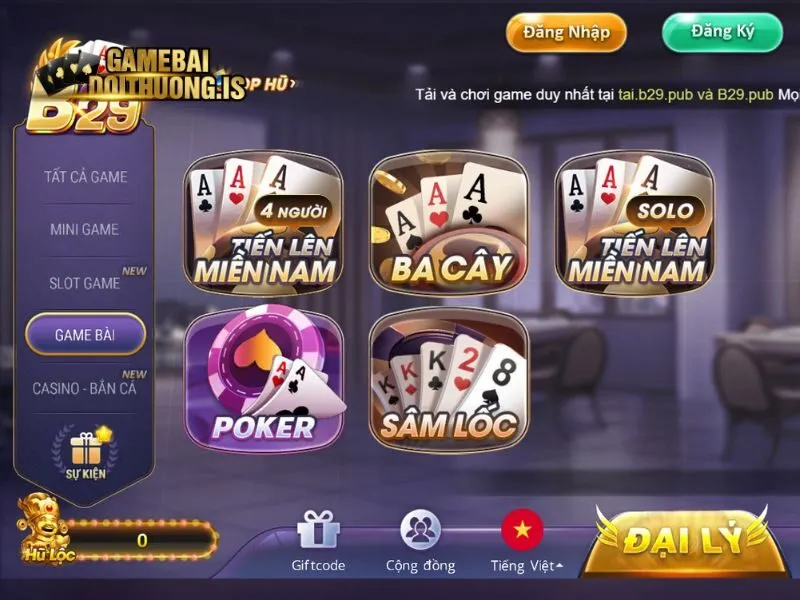 Game bài đổi thưởng B29 bom tấn toàn thị trường châu Á