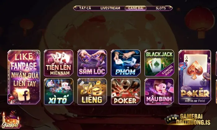 Danh sách các game bài đổi thưởng Gemwin