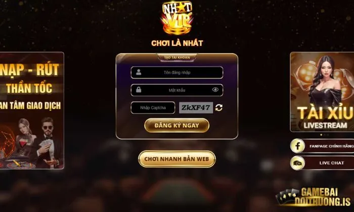 Nhatvip là cổng game bài đổi thưởng được quản lý bởi Suncity