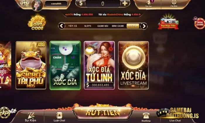 Sảnh game đa dạng