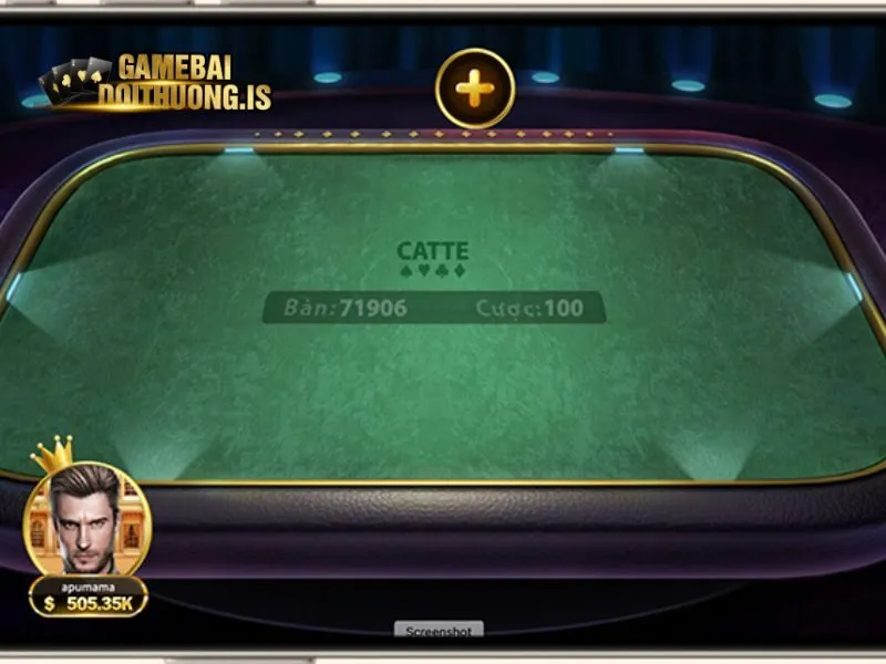 Một ván bài Catte diễn ra với từ 2 - 6 người chơi