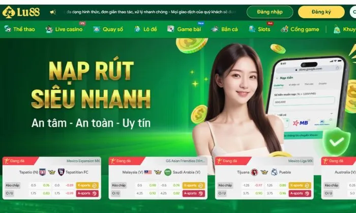 Nạp tiền và bắt đầu trải nghiệm sảnh game 