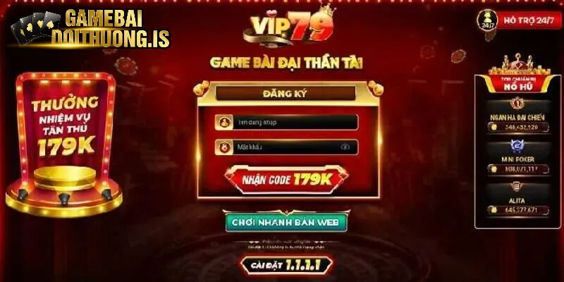 Các bước đăng ký thành viên vip79